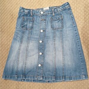 H&M Blue Denim A-Line Skirt